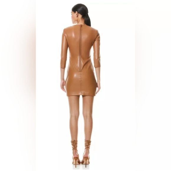 Alice + olivia inka leather mini dress Size 4 - Picture 10 of 16